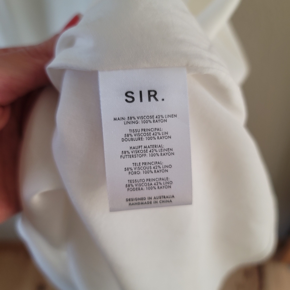 SIR Cael Linen Gathered Midi Dress - Picture 3 of 11